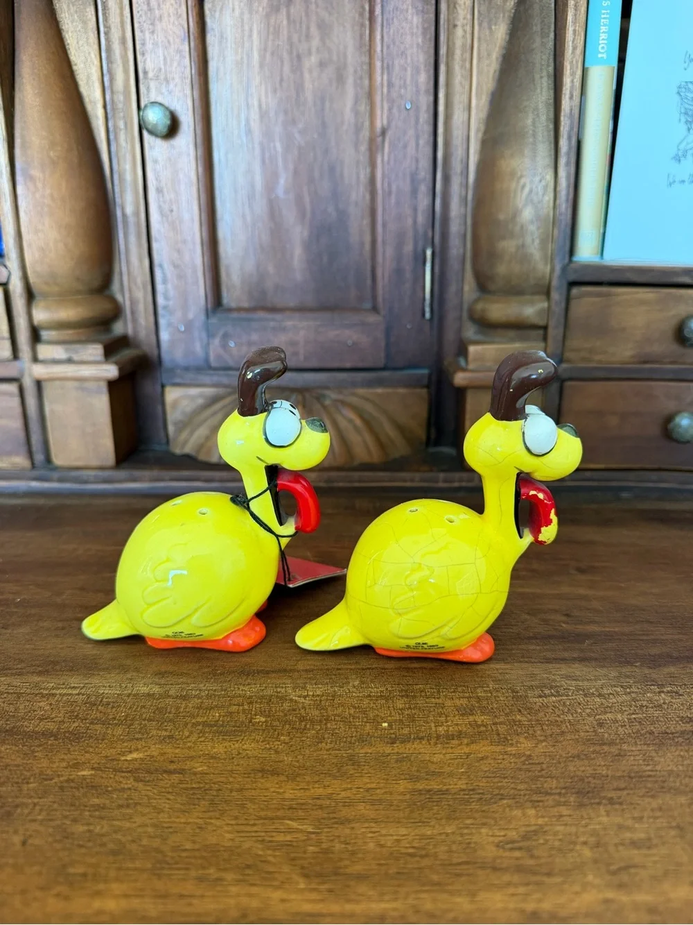 Vintage Enesco Garfield Odie Salt Pepper Shakers Original Tag Taiwan